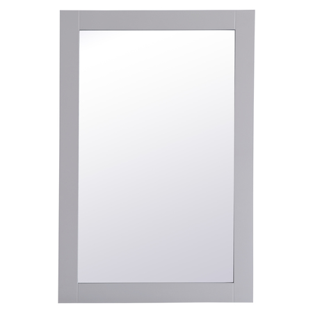 ELEGANT DECOR Aqua Rectangle Vanity Mirror 24 Inch In Grey VM22436GR